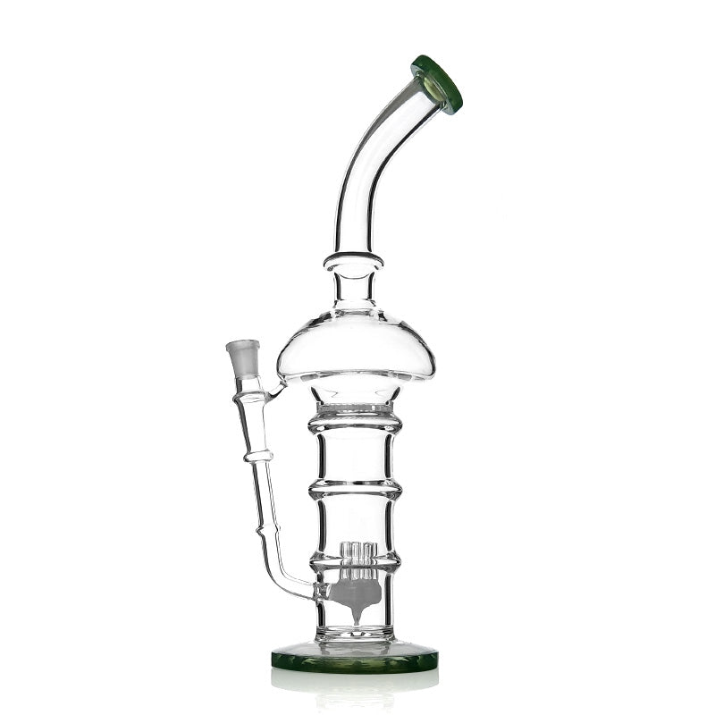 Double Honeycomb with 8 Tree Arms Recycle Glass Smoking Water Pipes