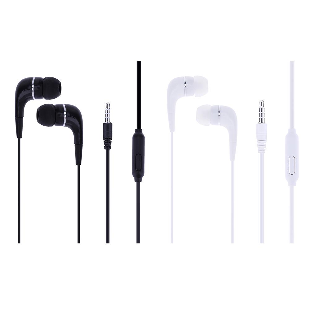 

3.5mm In-ear Stereo Line Control Earbuds Headphone Earphone With MIC, Black, 501 Original