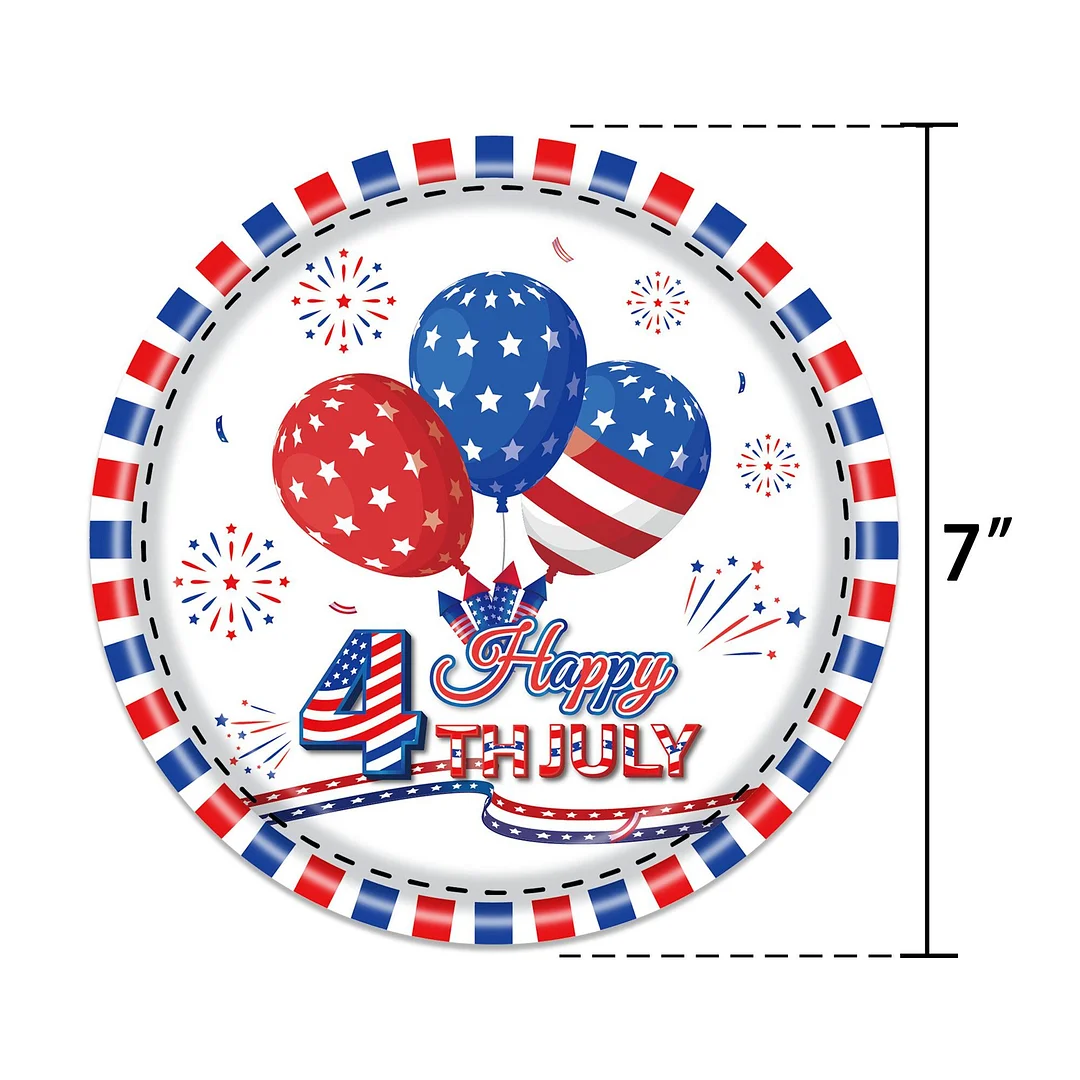 Independence Day Flag Party Paper Cup, Paper Plate, Tissue, Knife, Spoon, Table Cloth, Children's and Adult Party Decoration