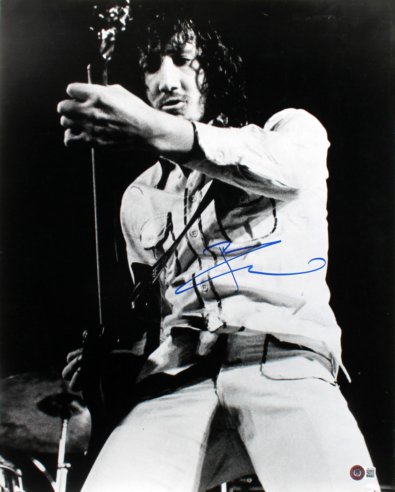 Pete Townshend The Who Authentic Signed 16x20 Black & White Photo Poster painting BAS #BC13610