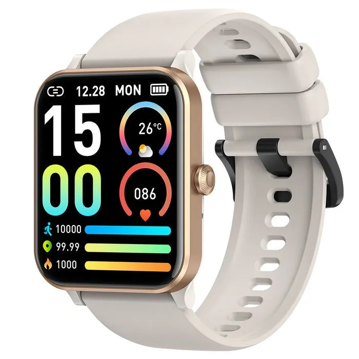 Blood Pressure Blood oxygen Monitoring Bluetooth Talk Play Music Health Waterproof Smartwatch