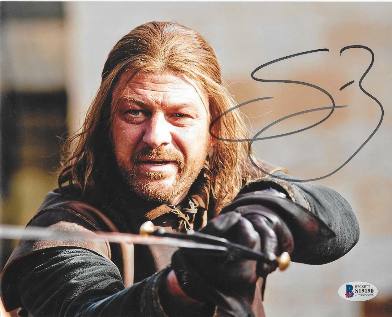 Sean Bean signed 8x10 Photo Poster painting Game of Thrones autograph Beckett bas coa