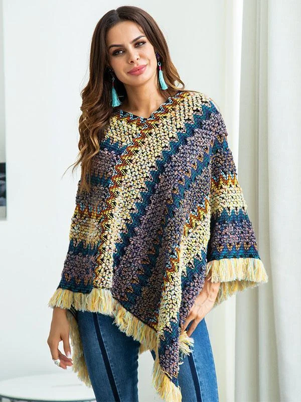 Bohemia Retro Loose Tassels Sweater Tops | EGEMISS