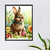 Diamond Painting-DIY Full Round Drill Flowering Rabbit(40*50CM)