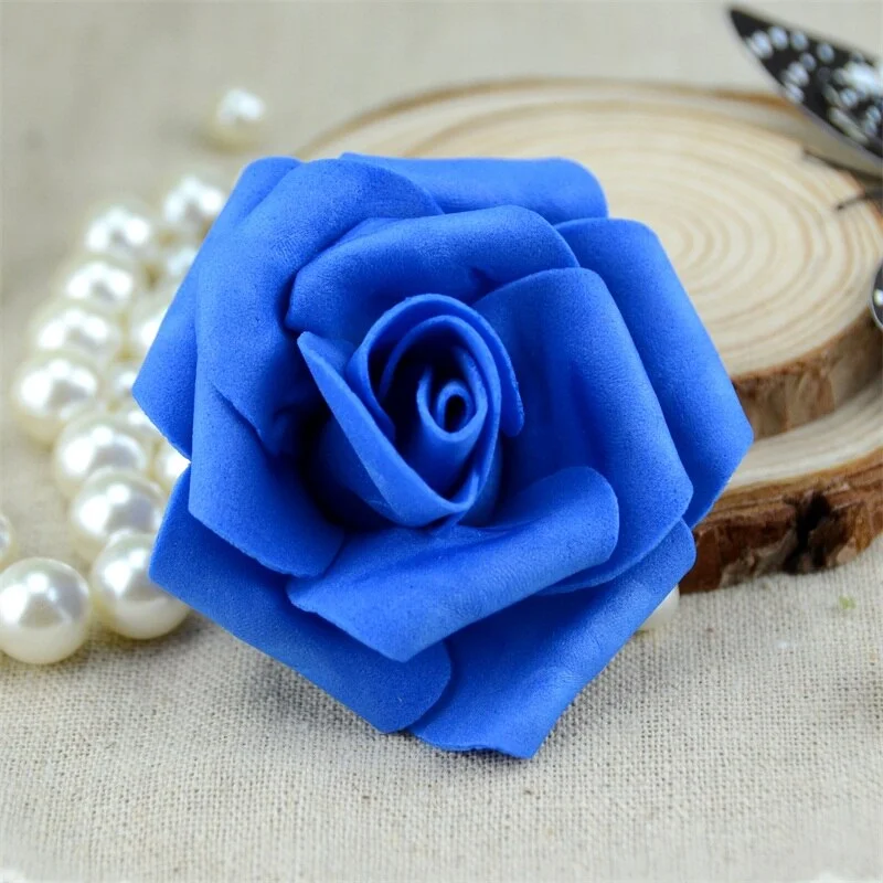 10pcs 6cm PE Foam Artificial Rose Flower Heads For Wedding Home Party Decoration DIY Garland Craft supplies Fake Flowers Ball