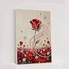 (30x40cm)DIY Pearl Painting Framed Rose Flower Handmade Pearl Material Art Kit Living Room Decor