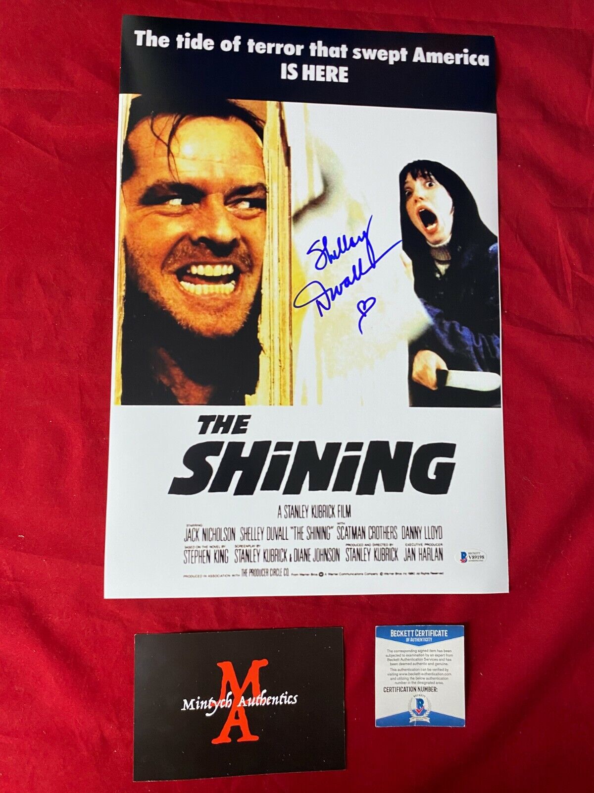 SHELLEY DUVALL AUTOGRAPHED SIGNED 12x18 Photo Poster painting! THE SHINING! BECKETT STEPHEN KING