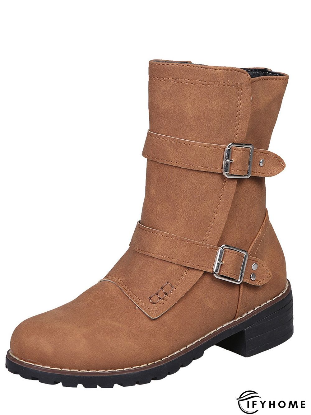 Vintage Split Joint Buckle Boots | IFYHOME