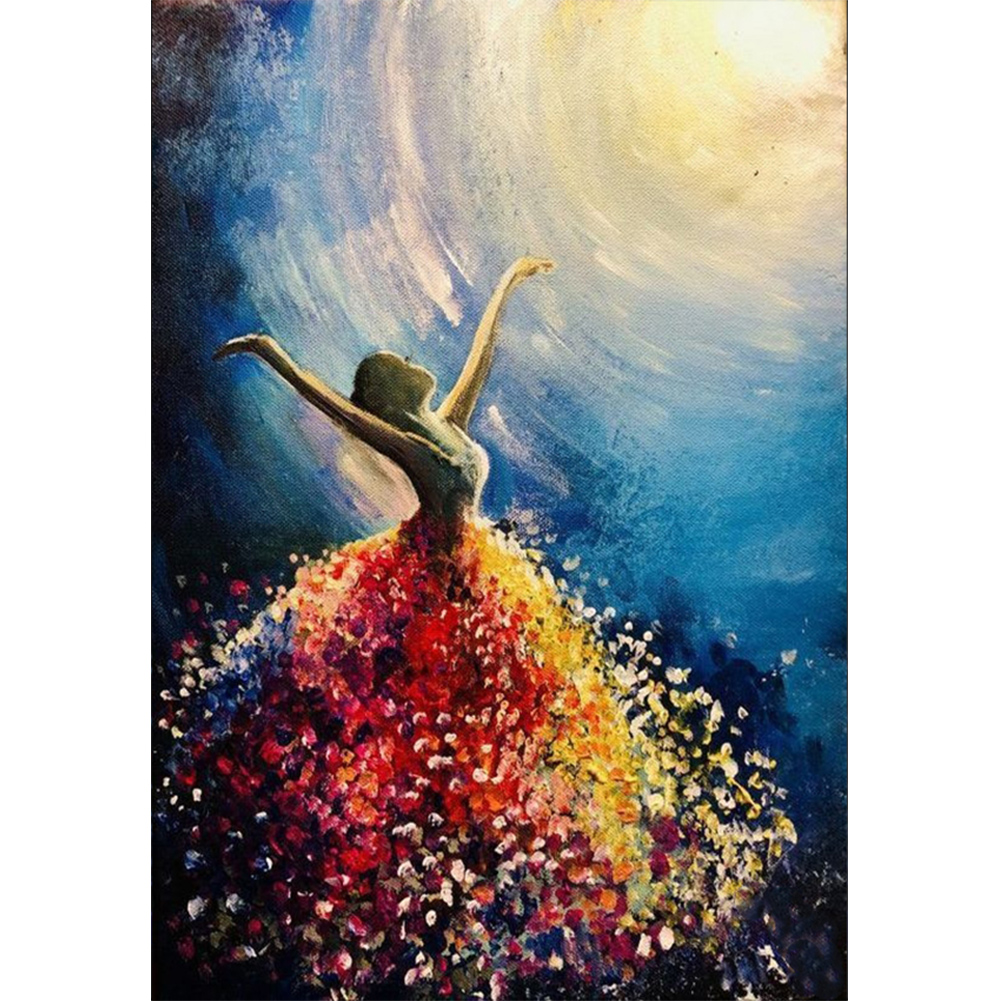 Abstract Figure-Paint by Numbers-12"x16"/30x40cm