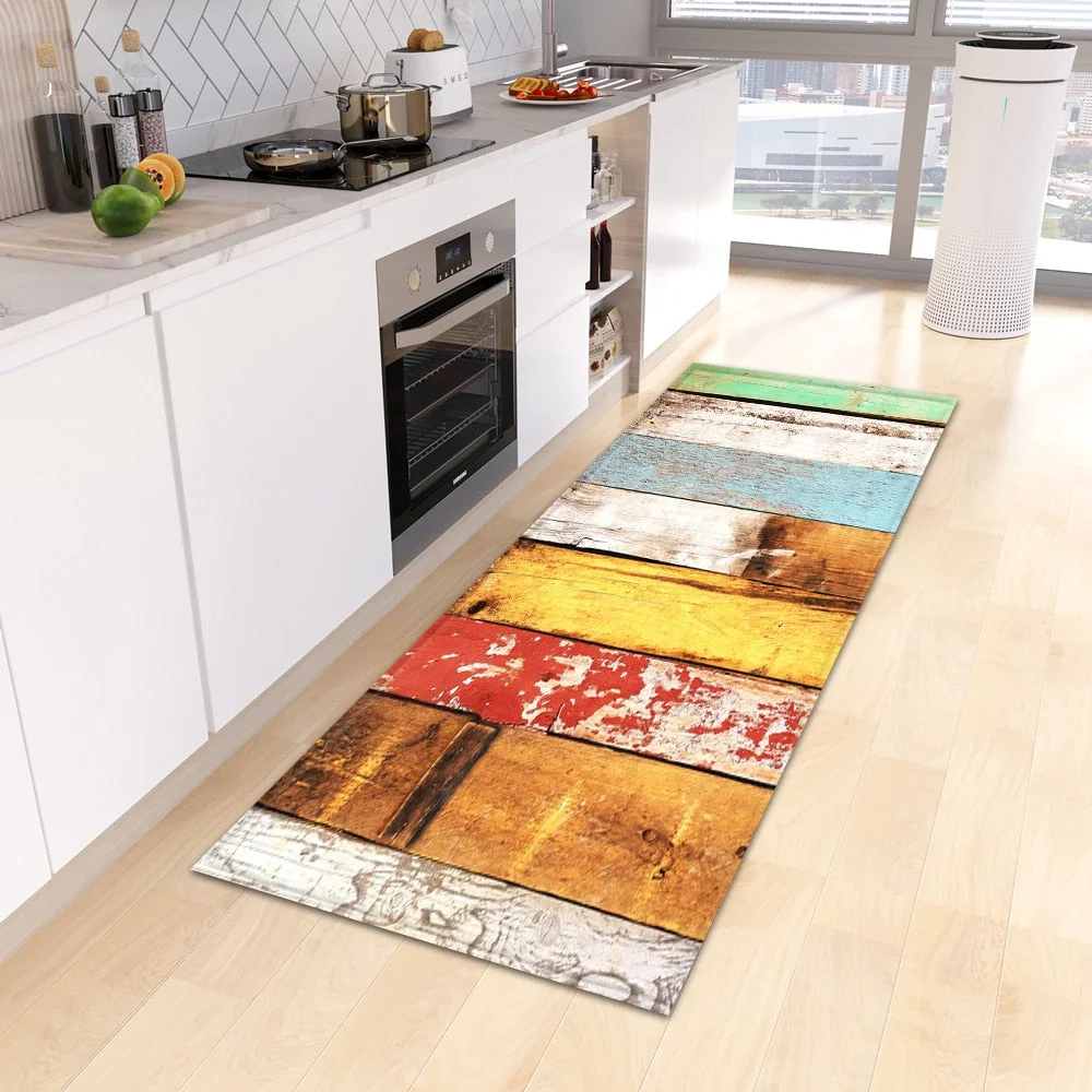 Modern Kitchen Floor Mat Home Entrance Doormat Bedroom Living Room Children Decoration Carpet Hallway Balcony Bath Anti-Slip Rug