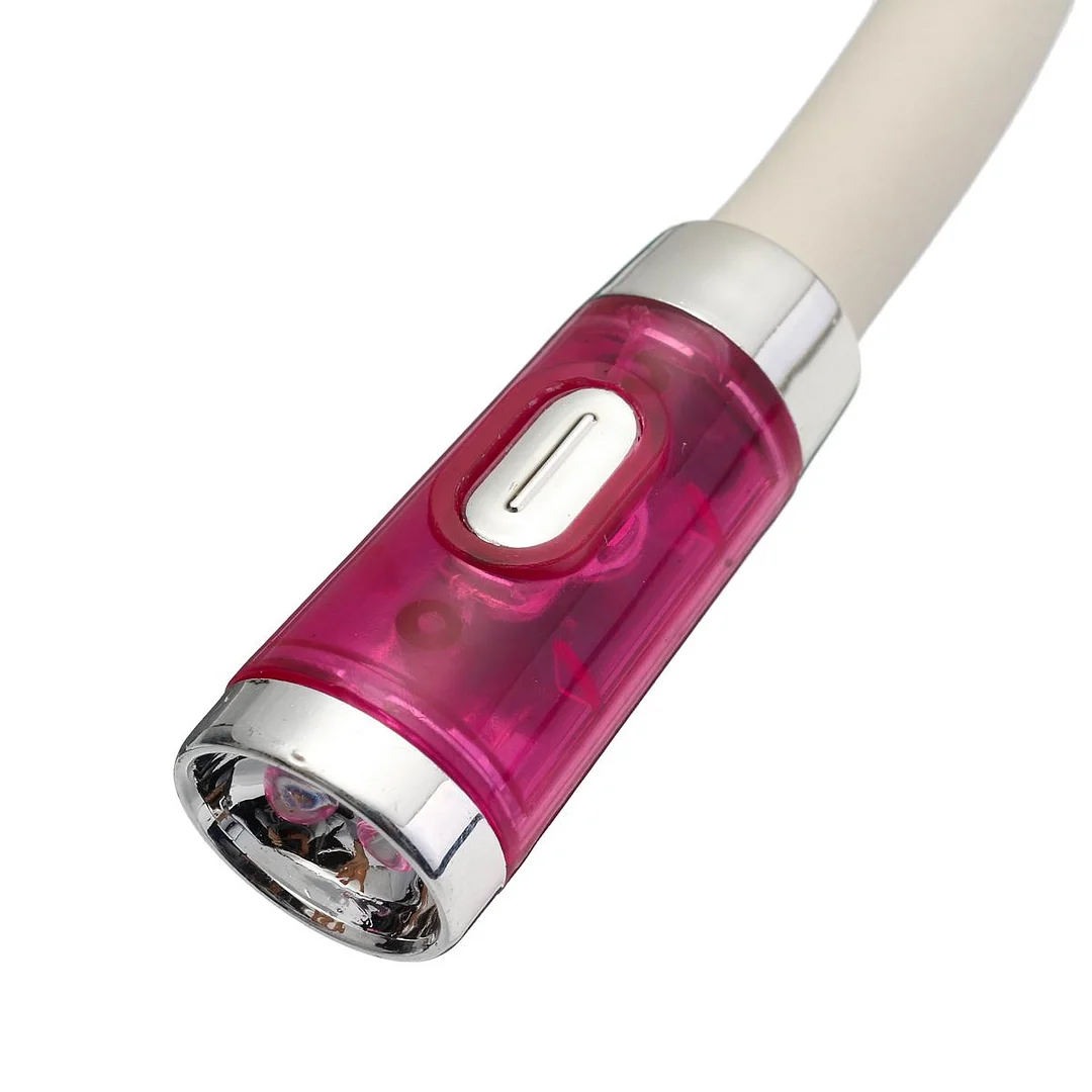 LED Flexible Handsfree Hug Neck Reading Book Light Torch Flashlight (Pink)