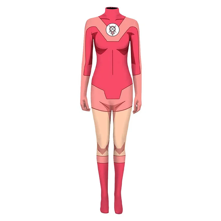 Invincible: Atom Eve 2023 Atom Eve Pink Jumpsuit Outfits Cosplay Costume Halloween Carnival Suit