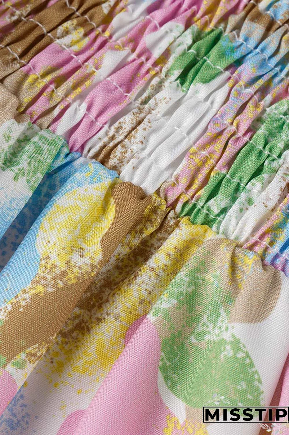 Blue Fashion Casual Plus Size Print Patchwork O Neck Short Sleeve Dress