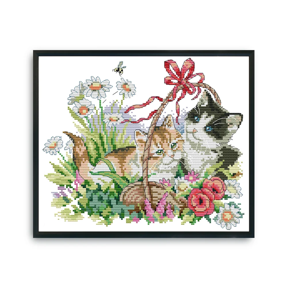 14CT Stamped Cross Stitch - Running Spring(Canvas|30*26CM)