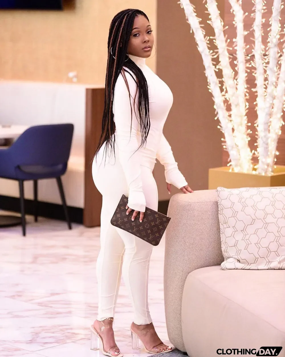 Solid Long Sleeve Thumb Hole Two Piece Pants Set