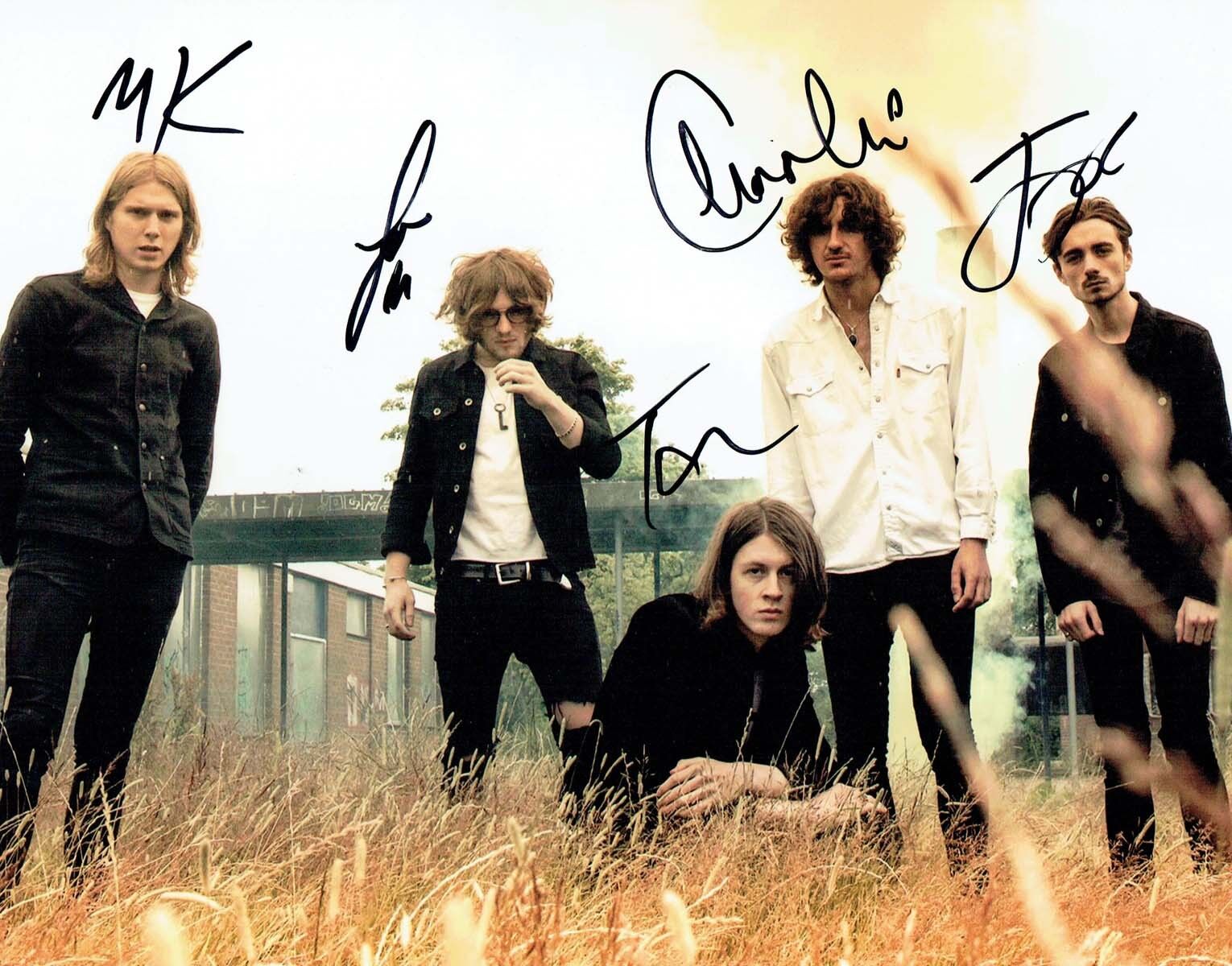 BLOSSOMS Rock Band Fully SIGNED Autograph 10x8 Photo Poster painting D AFTAL COA Manchester