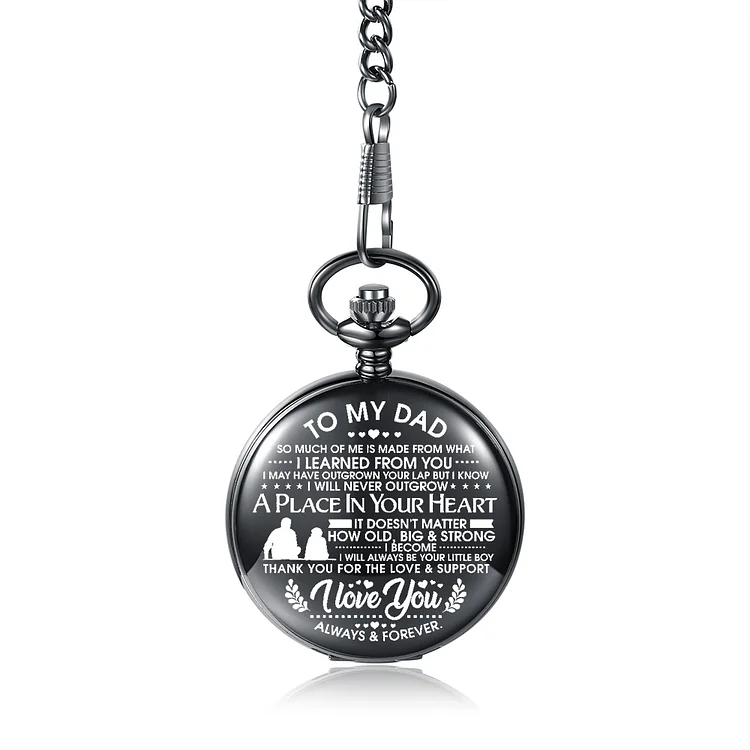 So Much Of Me Is Made From What I Learned From You, Personalized Pocket Watch Gifts for Father