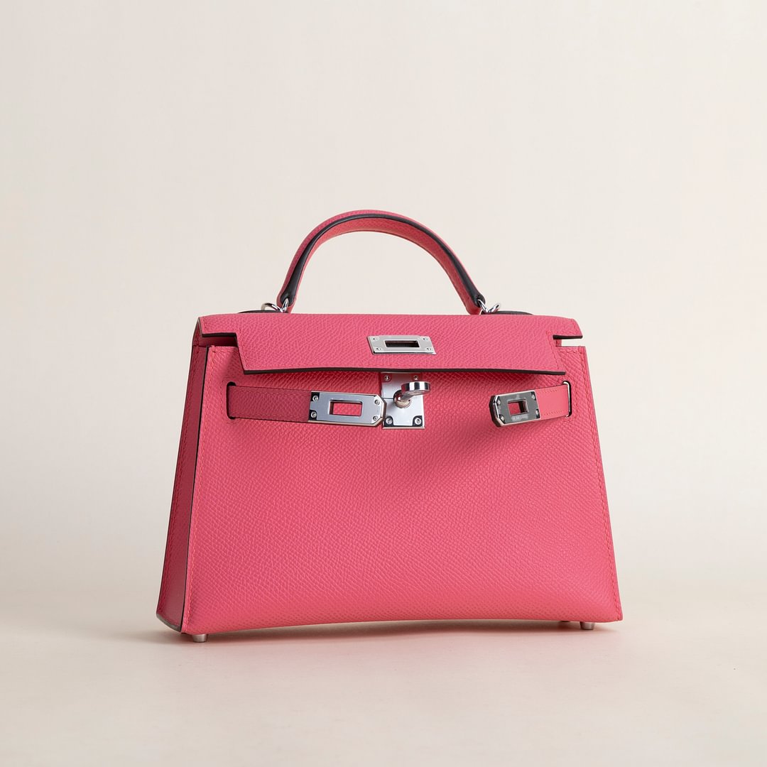 Mini Kelly II Epsom 8W Rose Azalee PHW