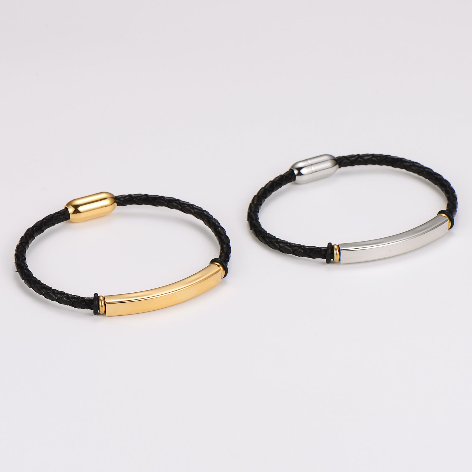 Men Minimalist Geometric Leather Bangles