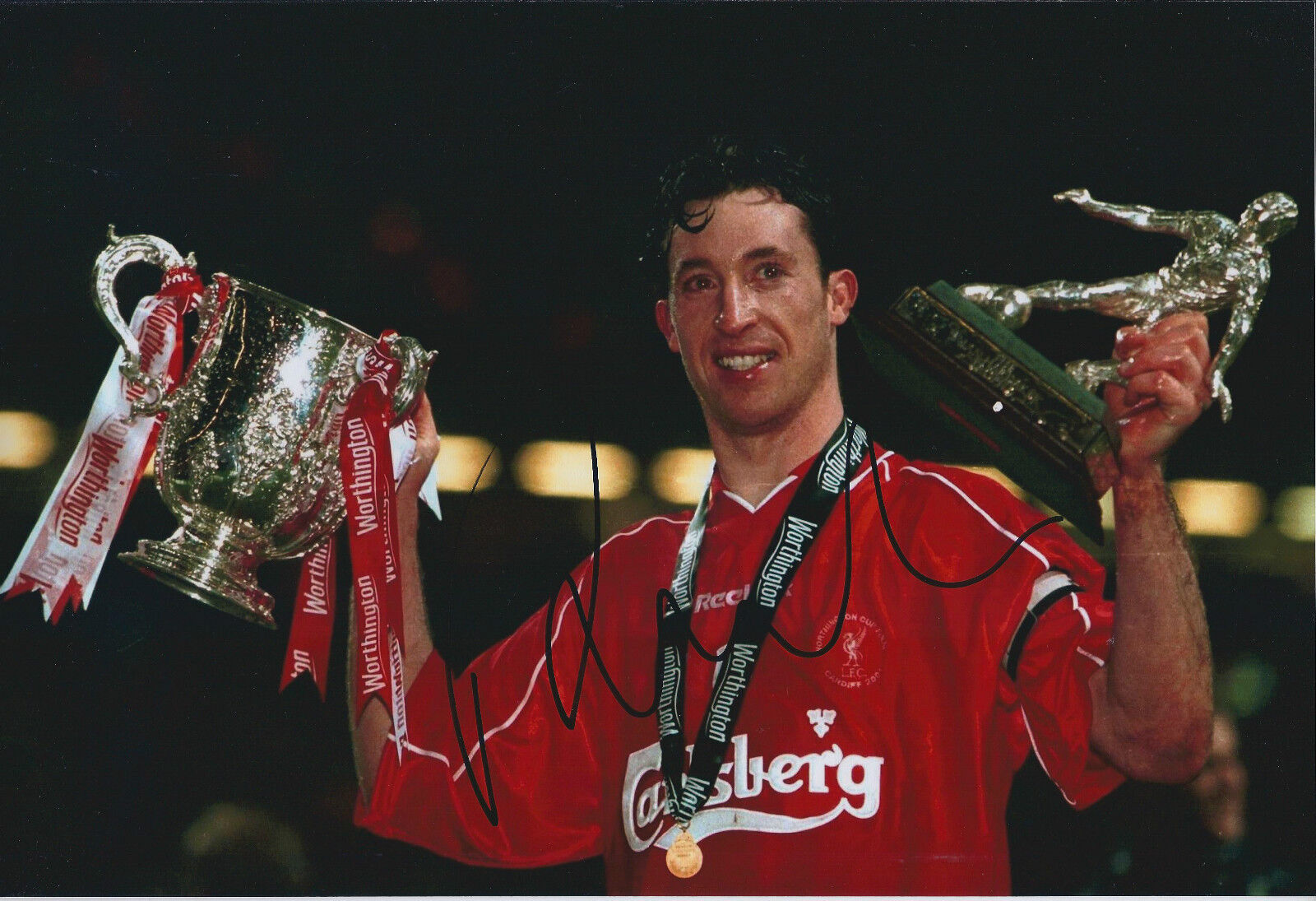 Robbie FOWLER Signed Autograph 12x8 Photo Poster painting AFTAL COA Liverpool Legend Cup Winner