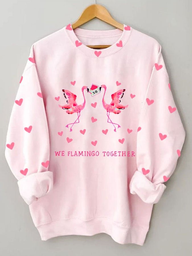 Women'S Valentine'S Day Print Long Sleeve Sweatshirt socialshop