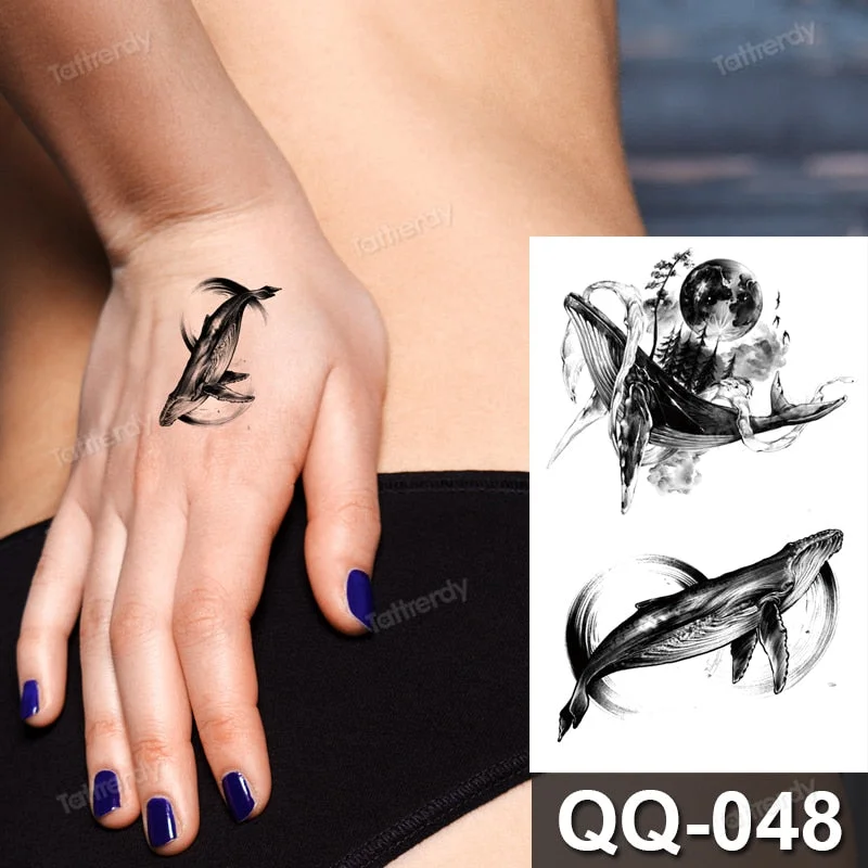 Waterproof Temporary Tattoo Sticker Tiger Lion King Compass Pattern Fake Tatto Flash Tatoo Small Body Art for Kids Women Men