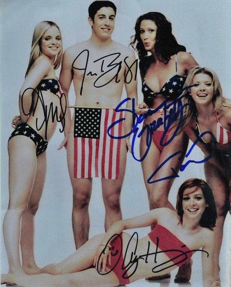 AMERICAN PIE CAST Signed Photo Poster painting X5 Jason Biggs, Alyson Hannigan, Tara Reid, Mena Suvari, Shannon Elizabeth wcoa