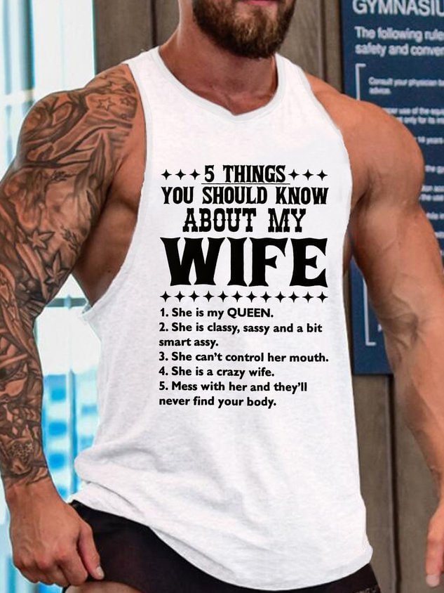 Men's Five Things About My Wife Funny Casual