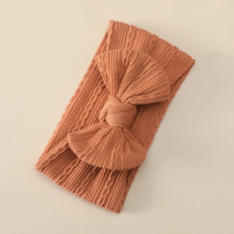 Girl’s Minimalist Bow Knot Nylon Jacquard Hair Band