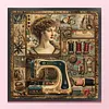 Sewing Machine Woman-14CT Stamped Cross Stitch 40*40cm/15.75*15.75in tapestrymarket