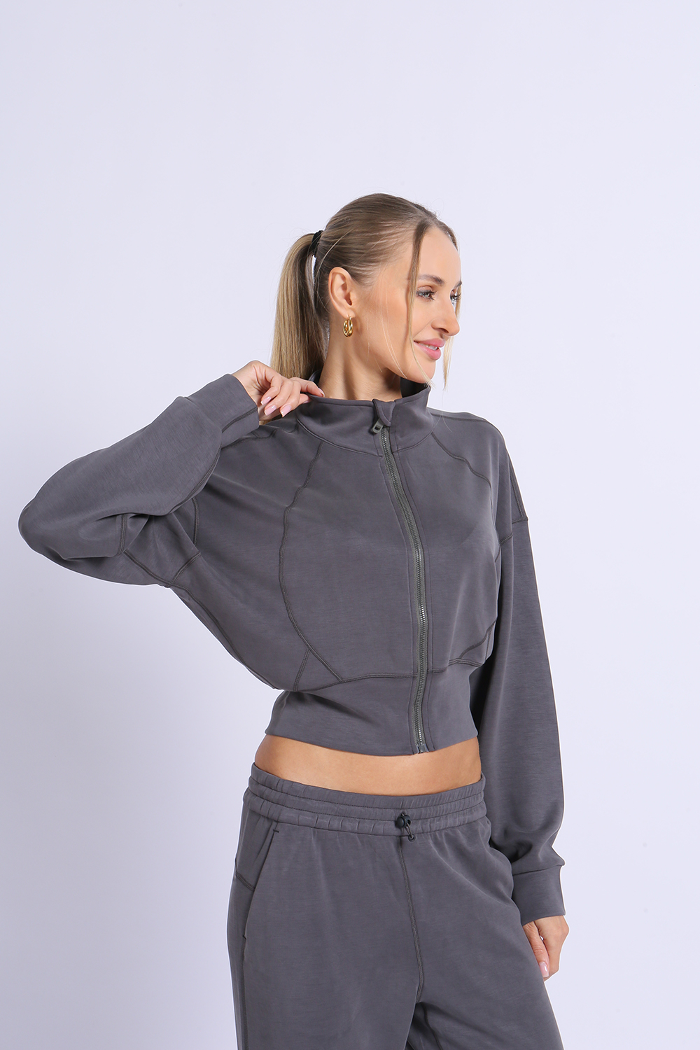 NUCBN&reg; Velvet Series-Modal Fabric Sports Leisure Stand Collar Jacket