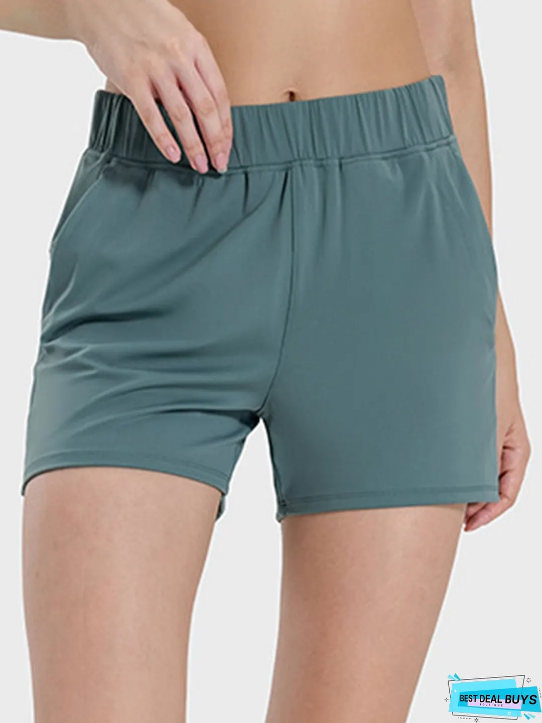 Elastic Waist Active Shorts