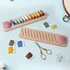 (US Local)12 Slot Embroidery Floss Bobbin Rack with 12 Floss Card for Sewing Quilting