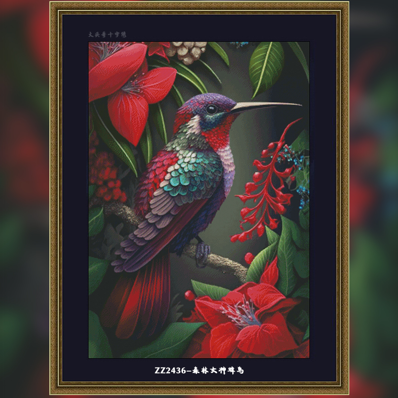 [ZZ2436-Forest Muse Hummingbird]  Painting Fairy Cross Stitch