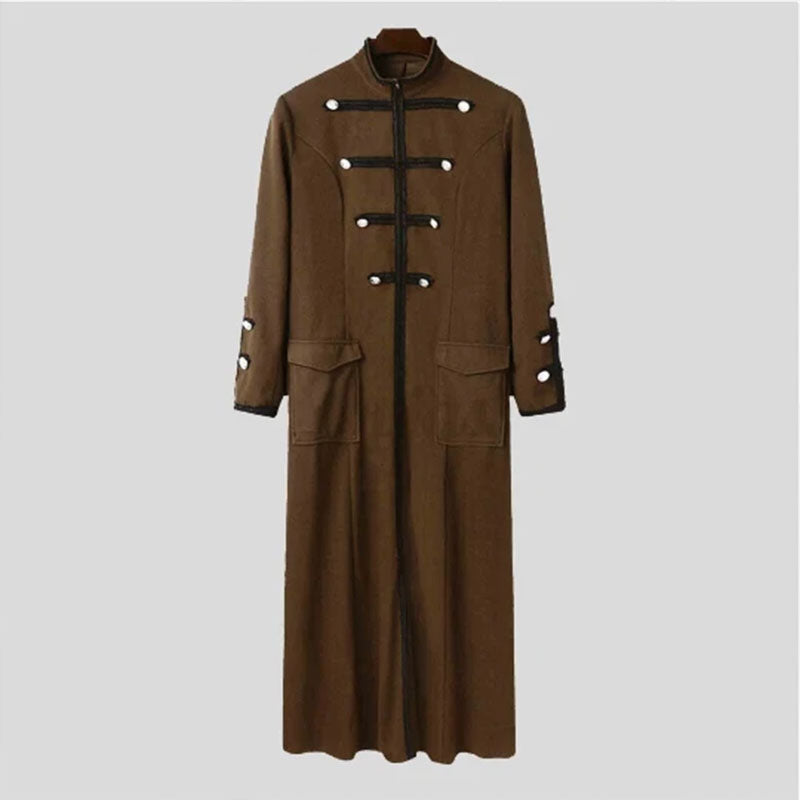 Men's Medieval Steampunk Trench Long Jacket