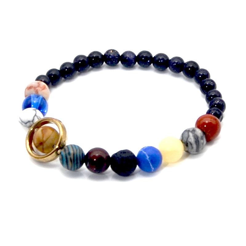 Best Selling Explosions Natural Volcanic Stone Colorful Energy Bracelet Agate Stone Natural Stone Bracelet