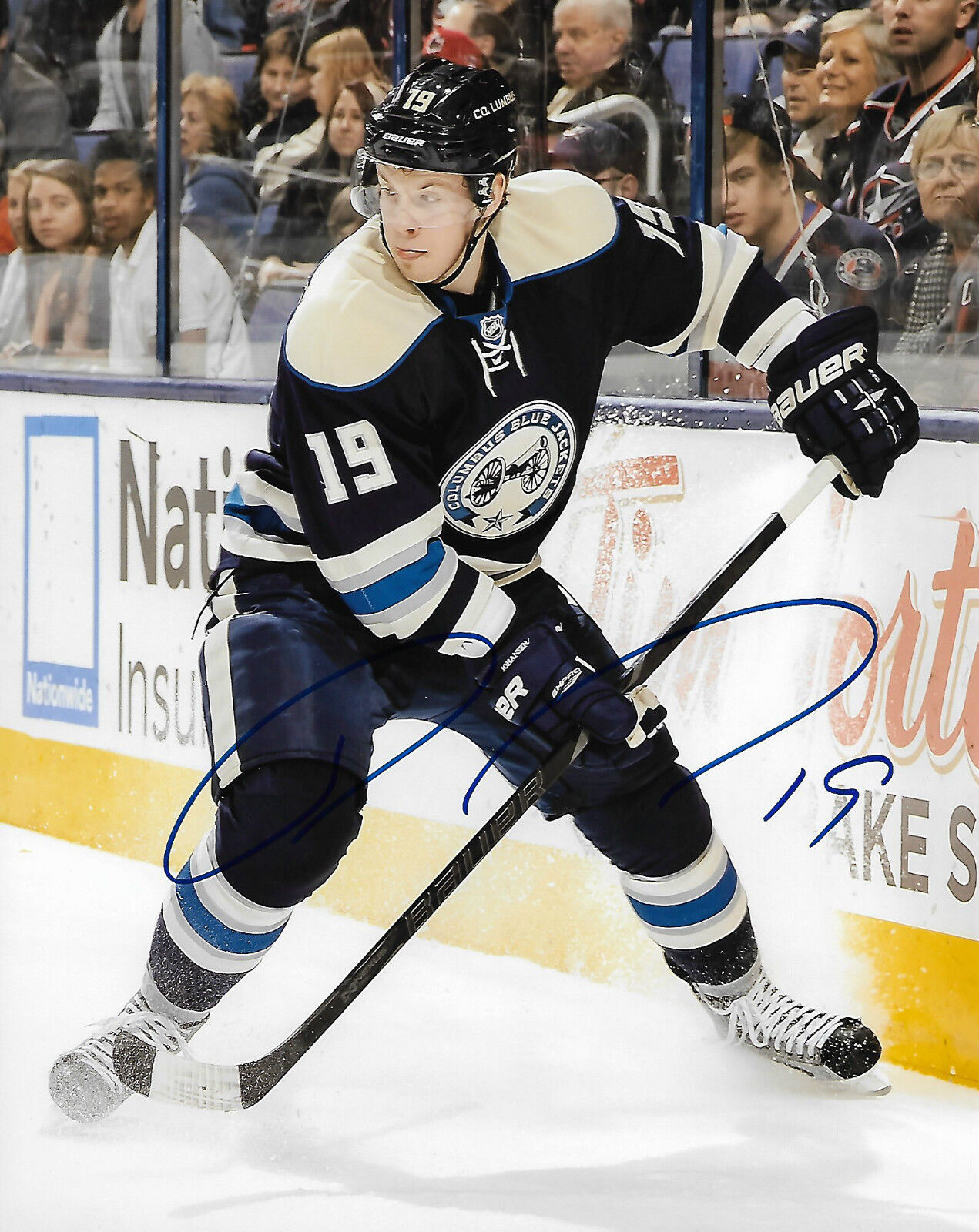 Columbus Blue Ryan Johansen Signed Autographed 8x10 NHL Photo Poster painting COA