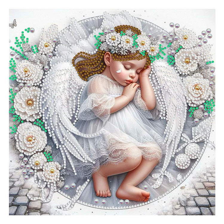 Partial Special-Shaped Diamond Painting - Angel Child 30*30CM