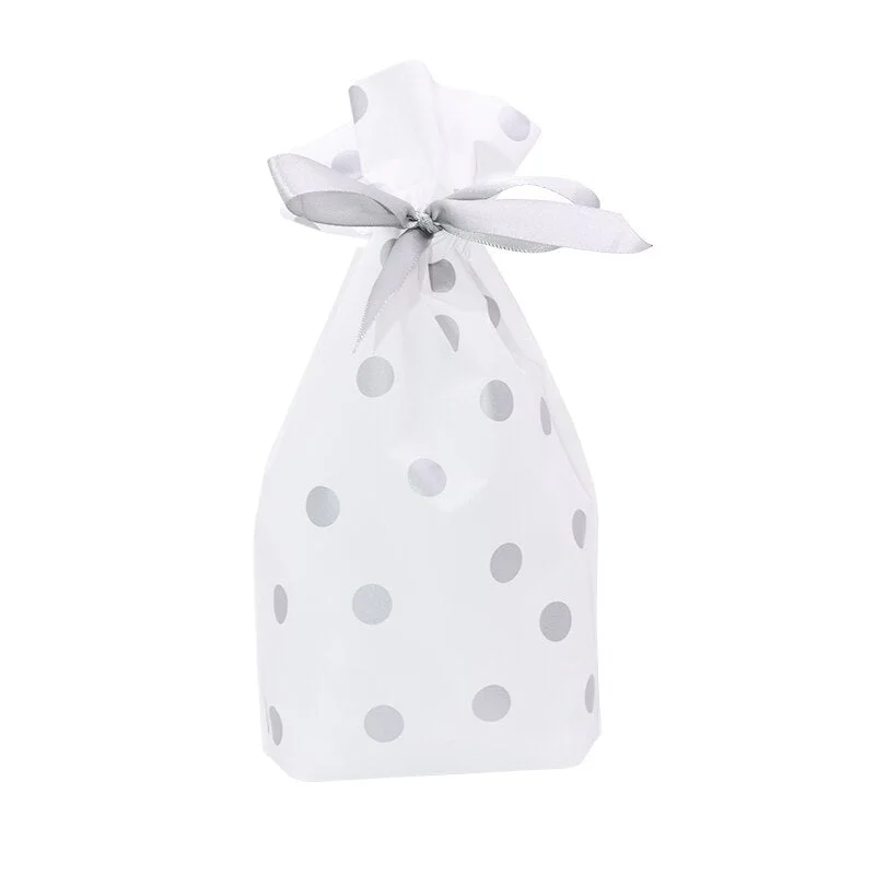 5/10pcs Candy Cookies Gift Bags With Ribbon Snack Biscuit Baking Package Wedding Birthday Party Decoration Christmas Gift Bags