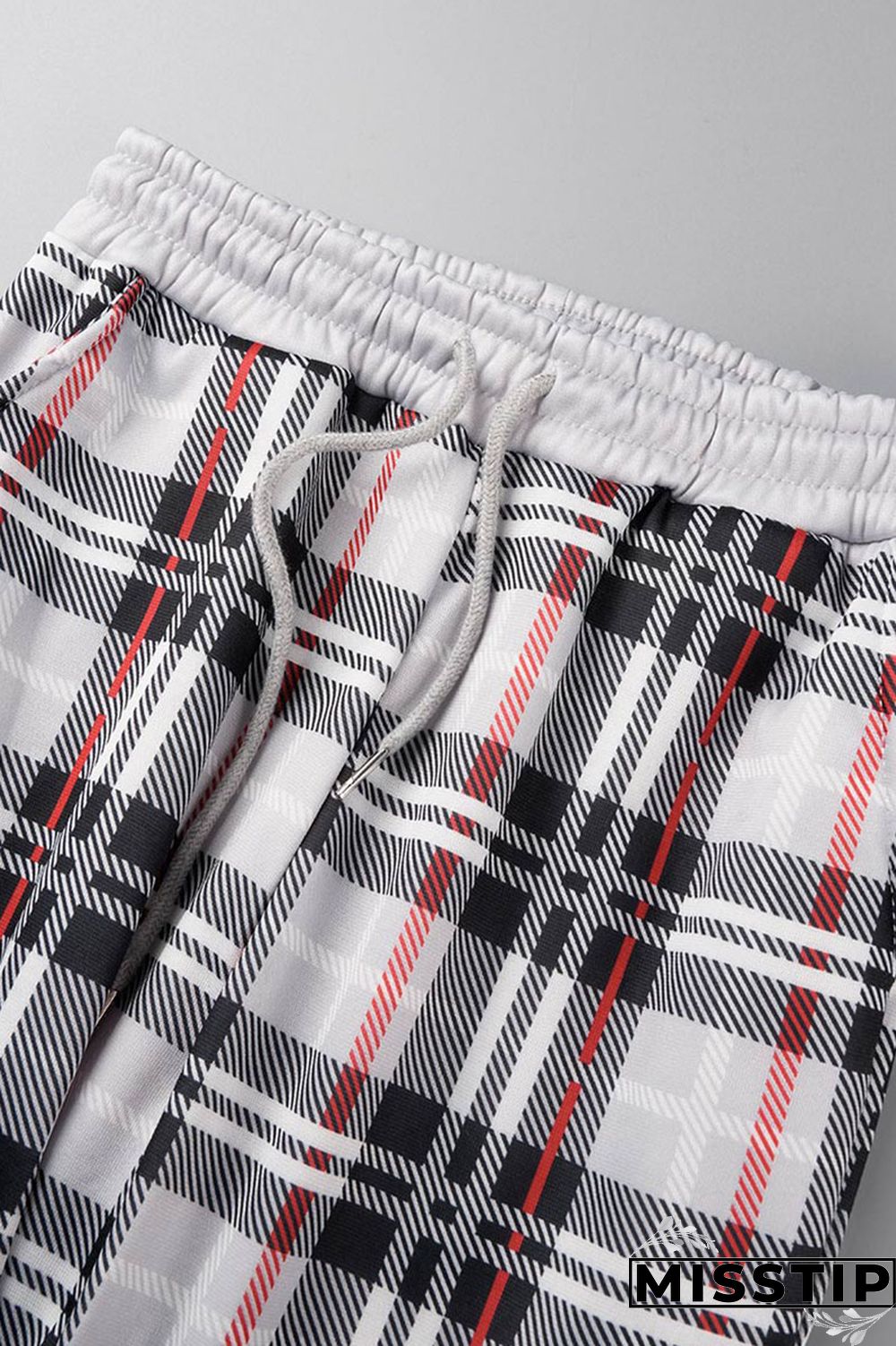 Pink Casual Plaid Print Patchwork Hooded Collar Long Sleeve Two Pieces