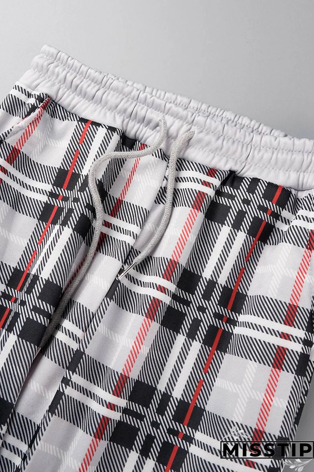 Pink Casual Plaid Print Patchwork Hooded Collar Long Sleeve Two Pieces