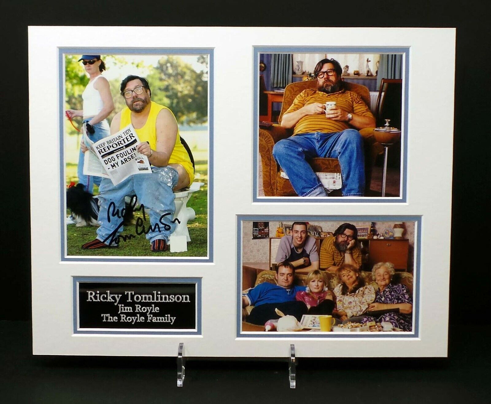 Ricky TOMLINSON Signed & Mounted Jim ROYLE Family Photo Poster painting Display 1 AFTAL RD COA