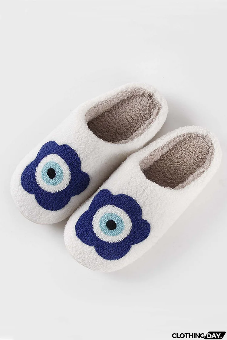 Flower Plush House Slippers