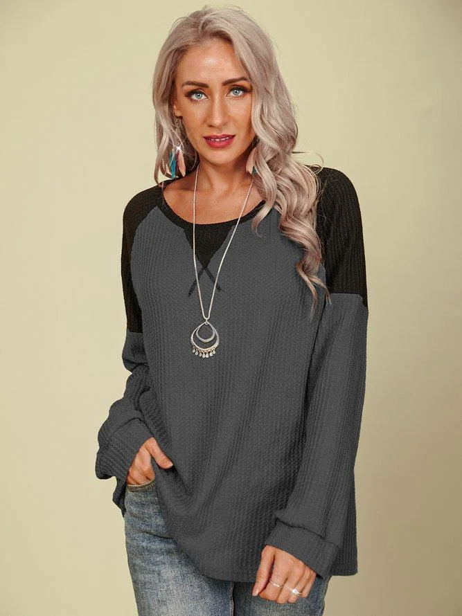Casual Crew Neck Shirts & Tops | IFYHOME