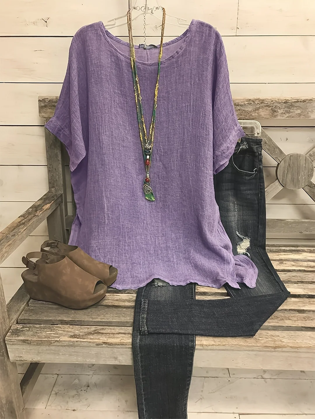 Woherb Cool Unique Glamorous Solid Color Blouses