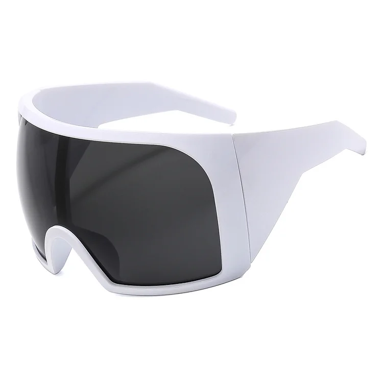 Large Frame One-Piece Outdoor Sun Protection Cycling Sports Windproof Sunglasses at Hiphopee