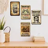 [US Local Warehouse]4PCS Wanted - Vintage Metal Signs Set - 30*40cm