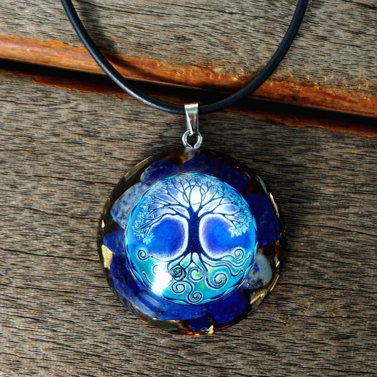 Lapis Lazuli Tree Of Life Reki Necklace