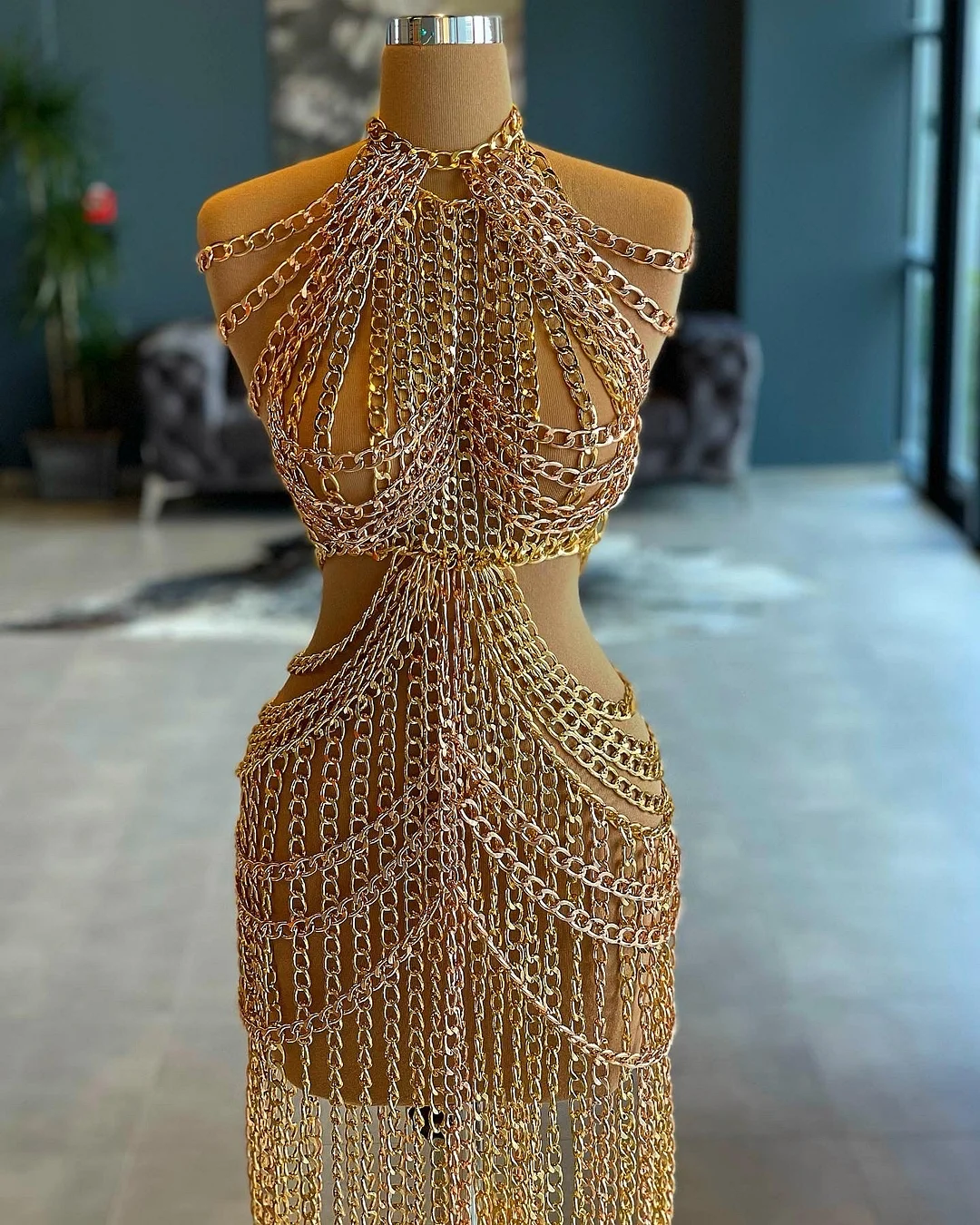 Gold Chain Dress