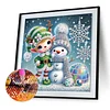 Diamond Painting - Partial Special Shaped Drill - Winter Snowman(Canvas|30*30cm)